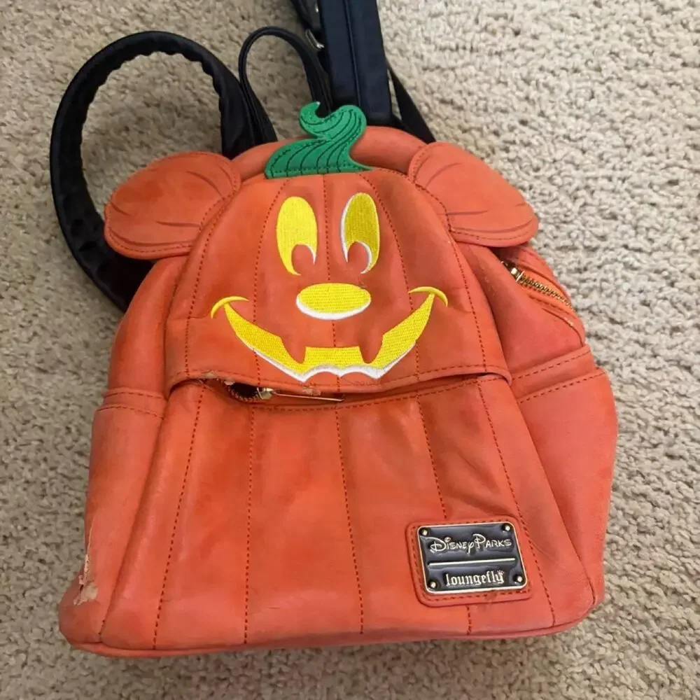 Mickey halloween pumpkin loungefly backpack